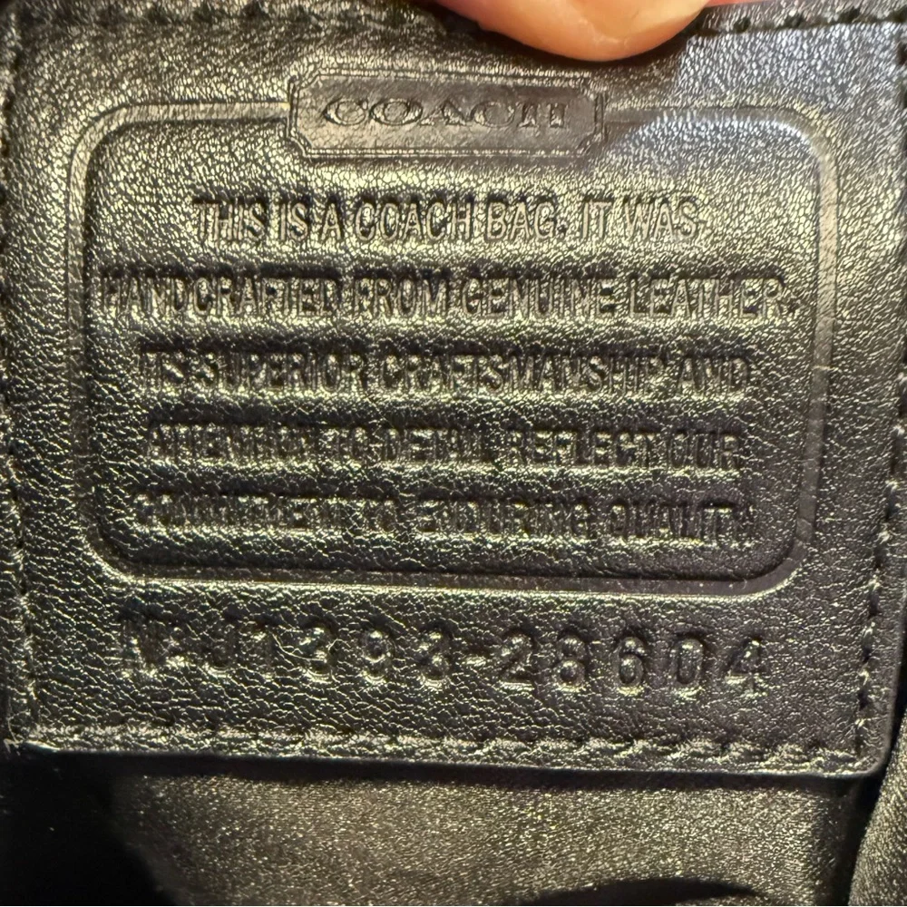 Coach Black Madison Phoebe Shoulder Bag with python-print side panels. EUC - Picture 4 of 15